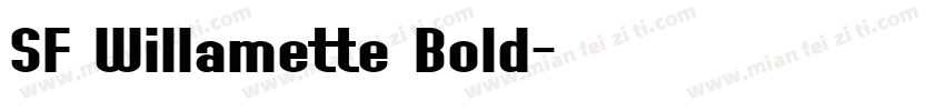 SF Willamette Bold字体转换